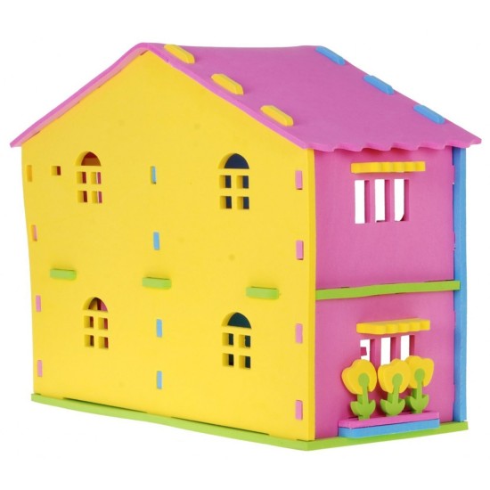 3D leļļu namiņš ar mēbelēm "Puzzle"